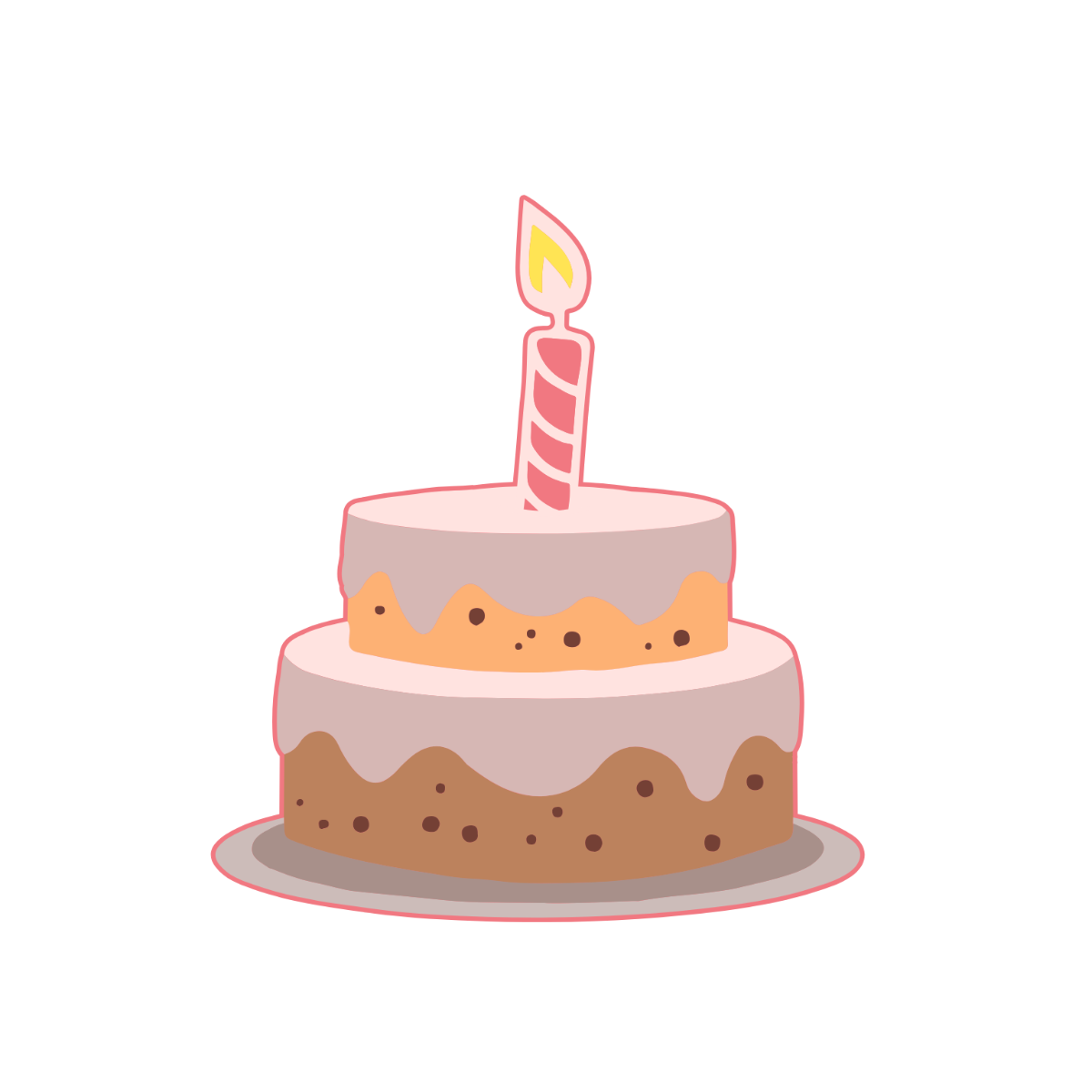 Happy Birthday Cake Clipart - Edit Online | Template.net