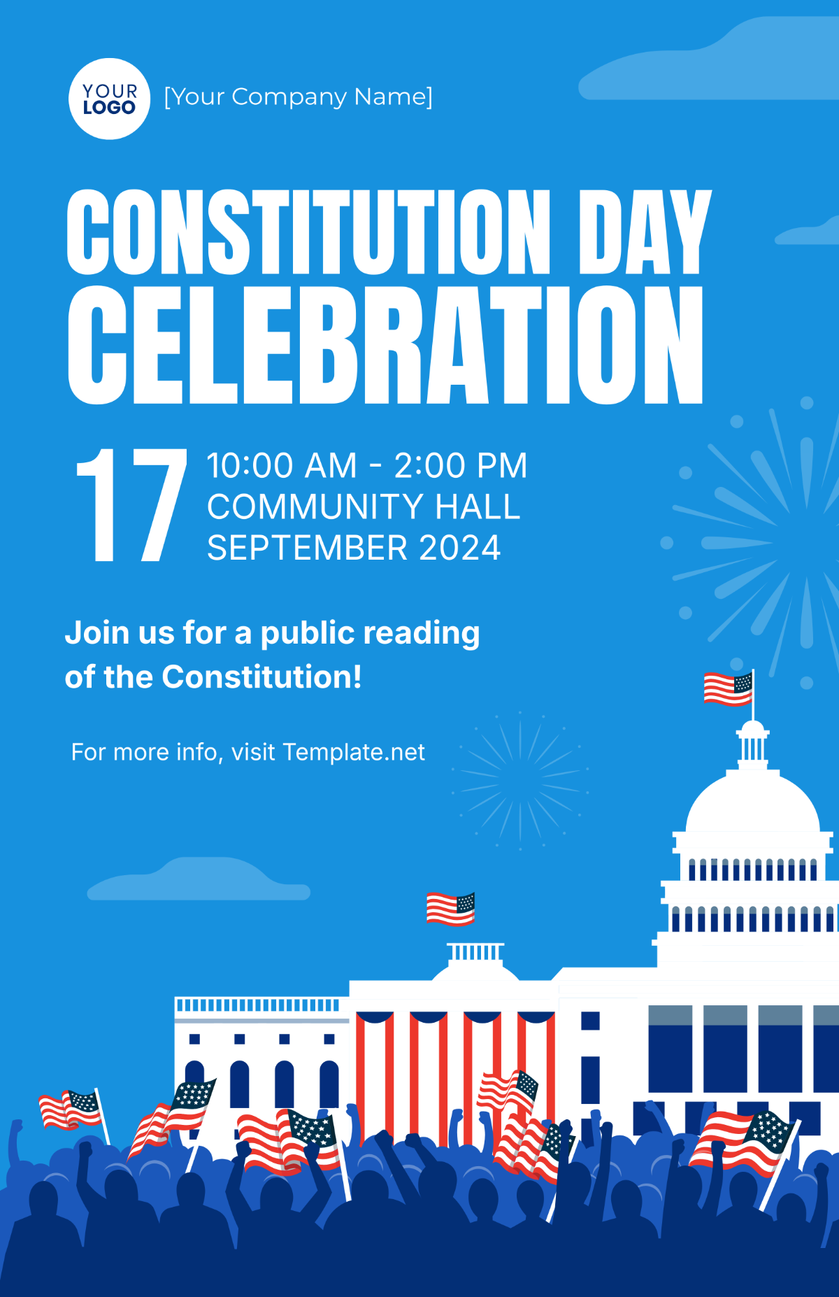 Free Constitution Day Poster Template - Edit Online & Download ...