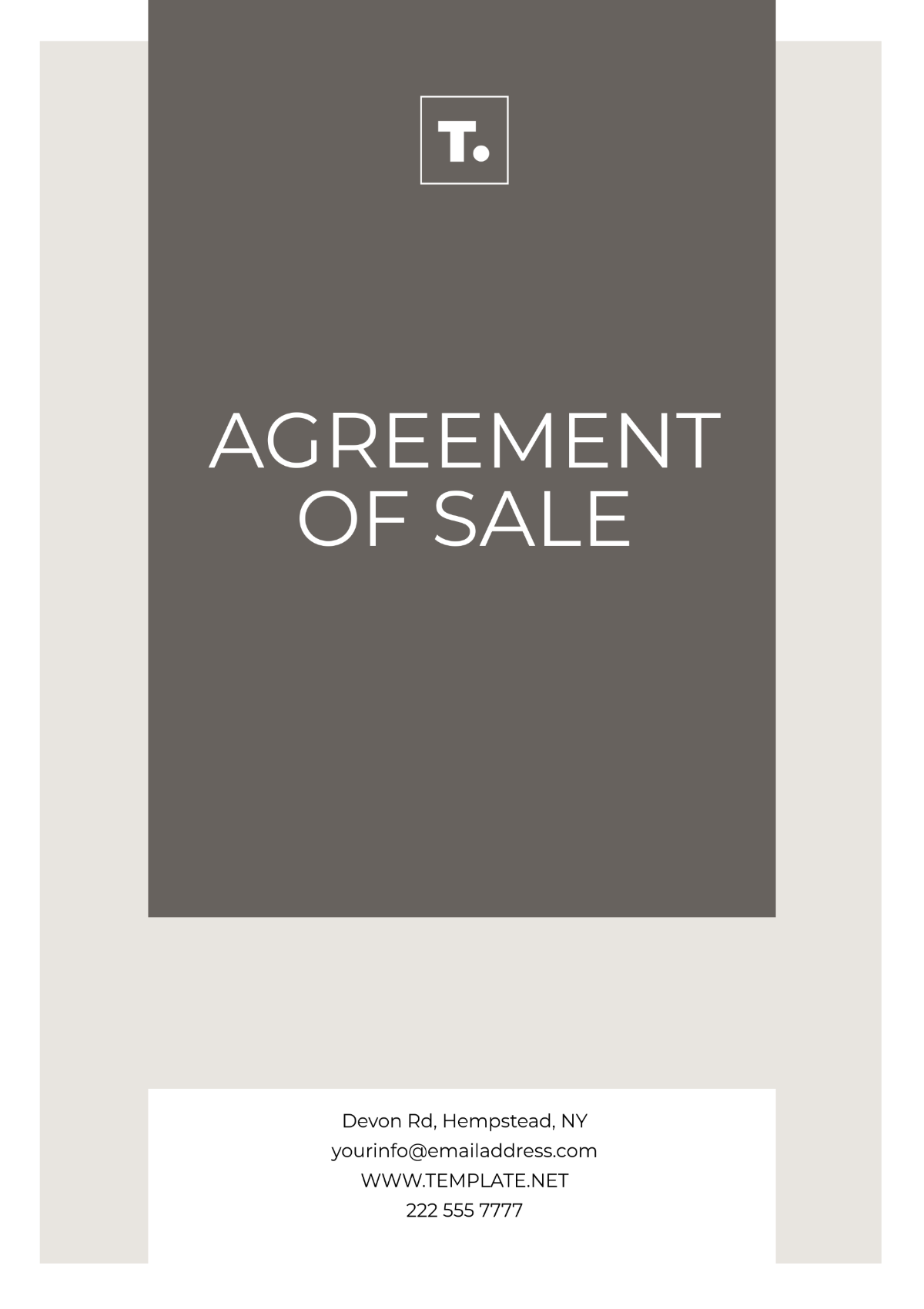 Agreement of Sale Template - Edit Online & Download