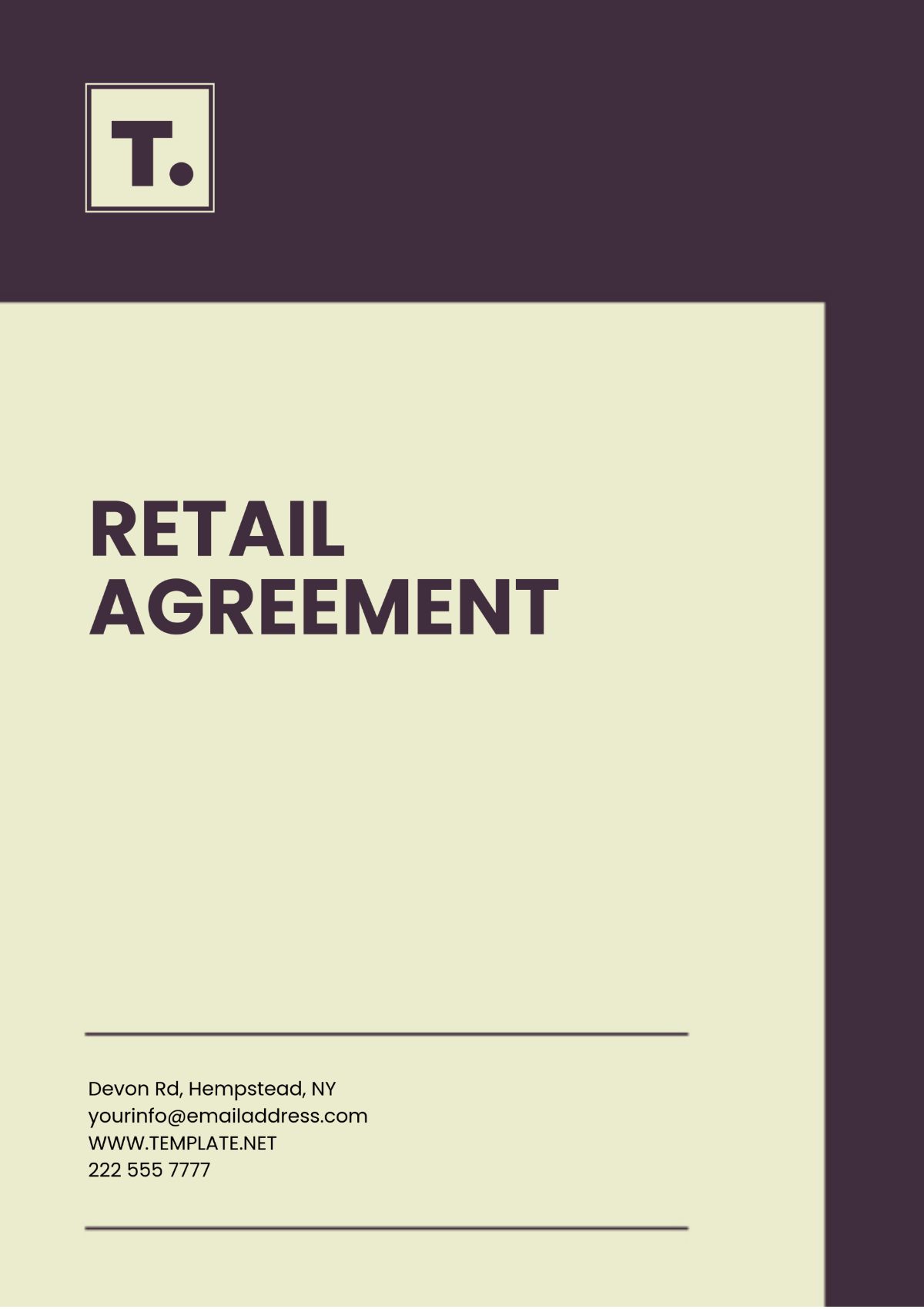 Retail Agreement Template - Edit Online & Download