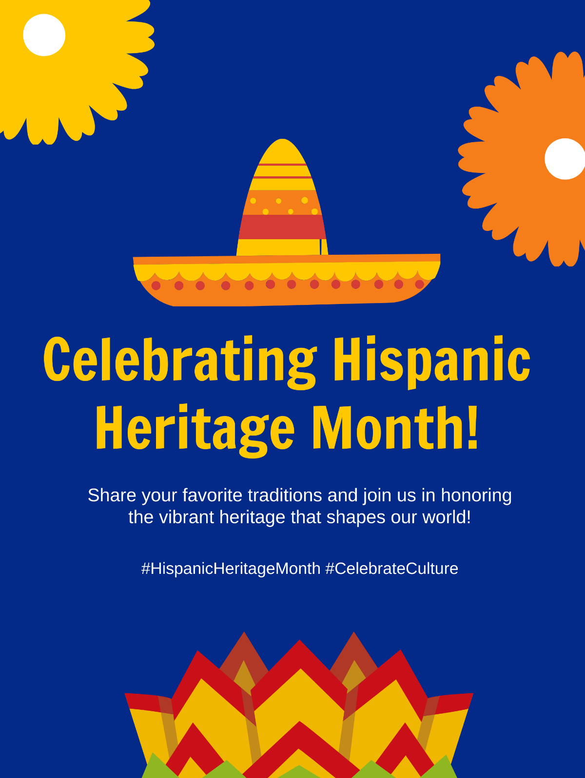 Hispanic Heritage Month Social Media Post Template - Edit Online & Download