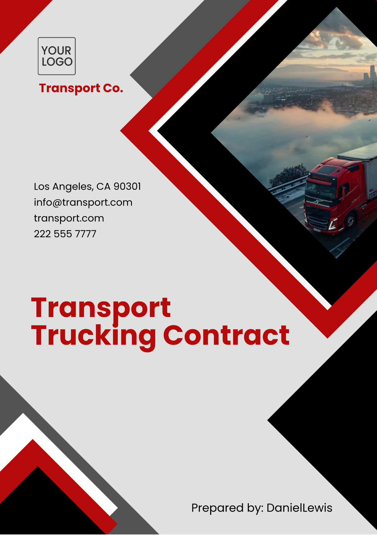 Transport Trucking Contract Template - Edit Online & Download