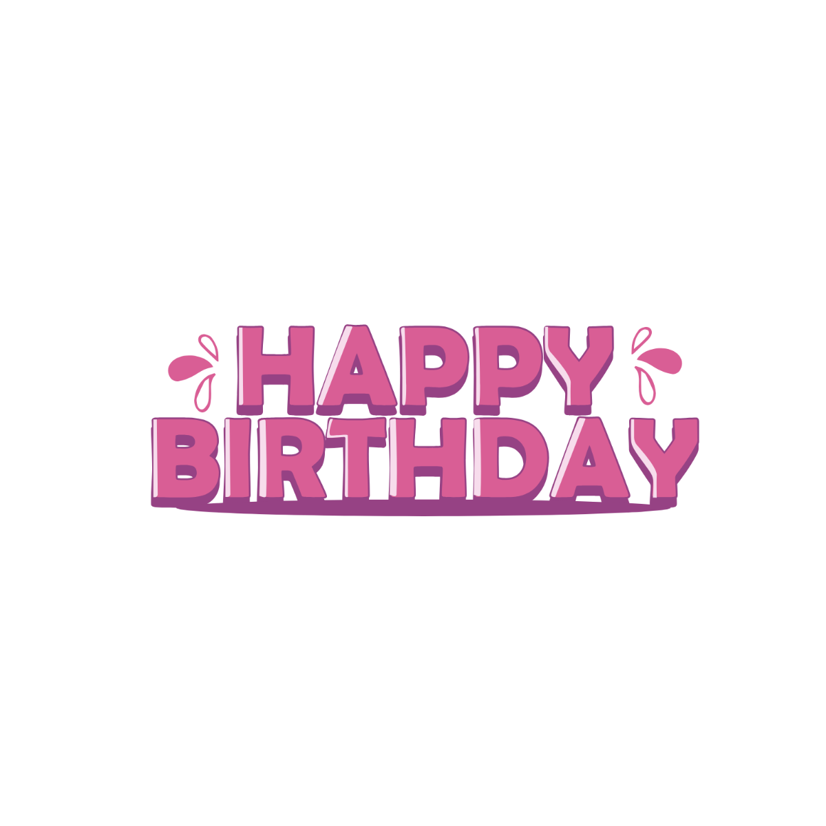 3D Happy Birthday Clipart - Edit Online | Template.net