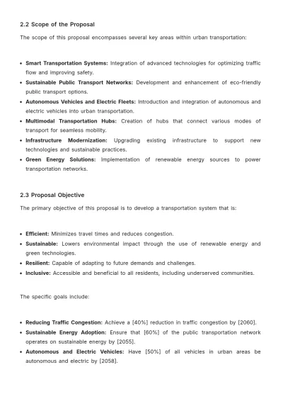 Free Transport Proposal Template to Edit Online