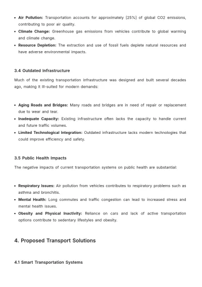 Free Transport Proposal Template to Edit Online