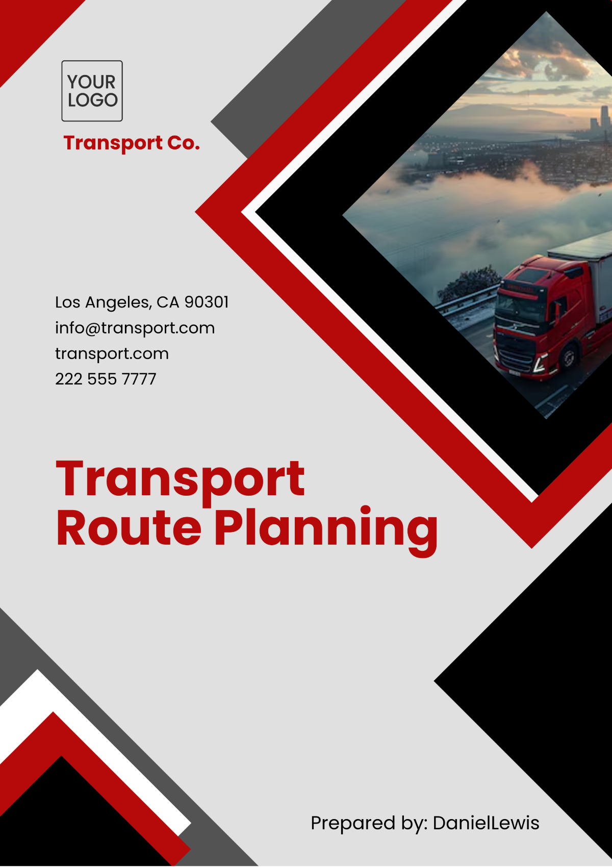 Transport Route Planning Template