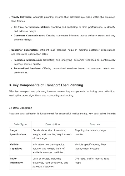 Free Transport Load Planning Template to Edit Online