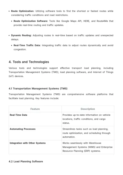 Free Transport Load Planning Template to Edit Online