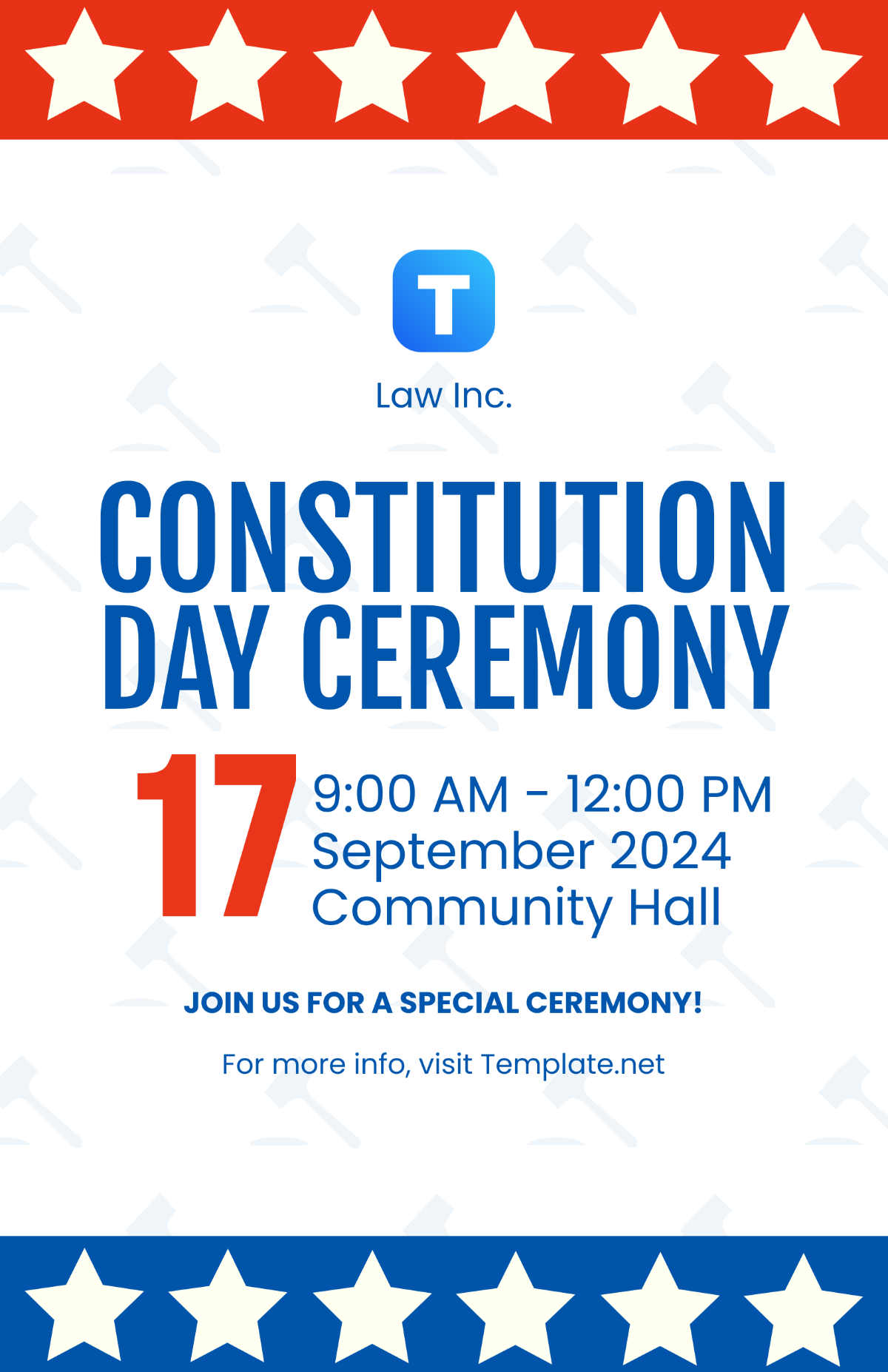 Constitution Day Event Template - Edit Online & Download