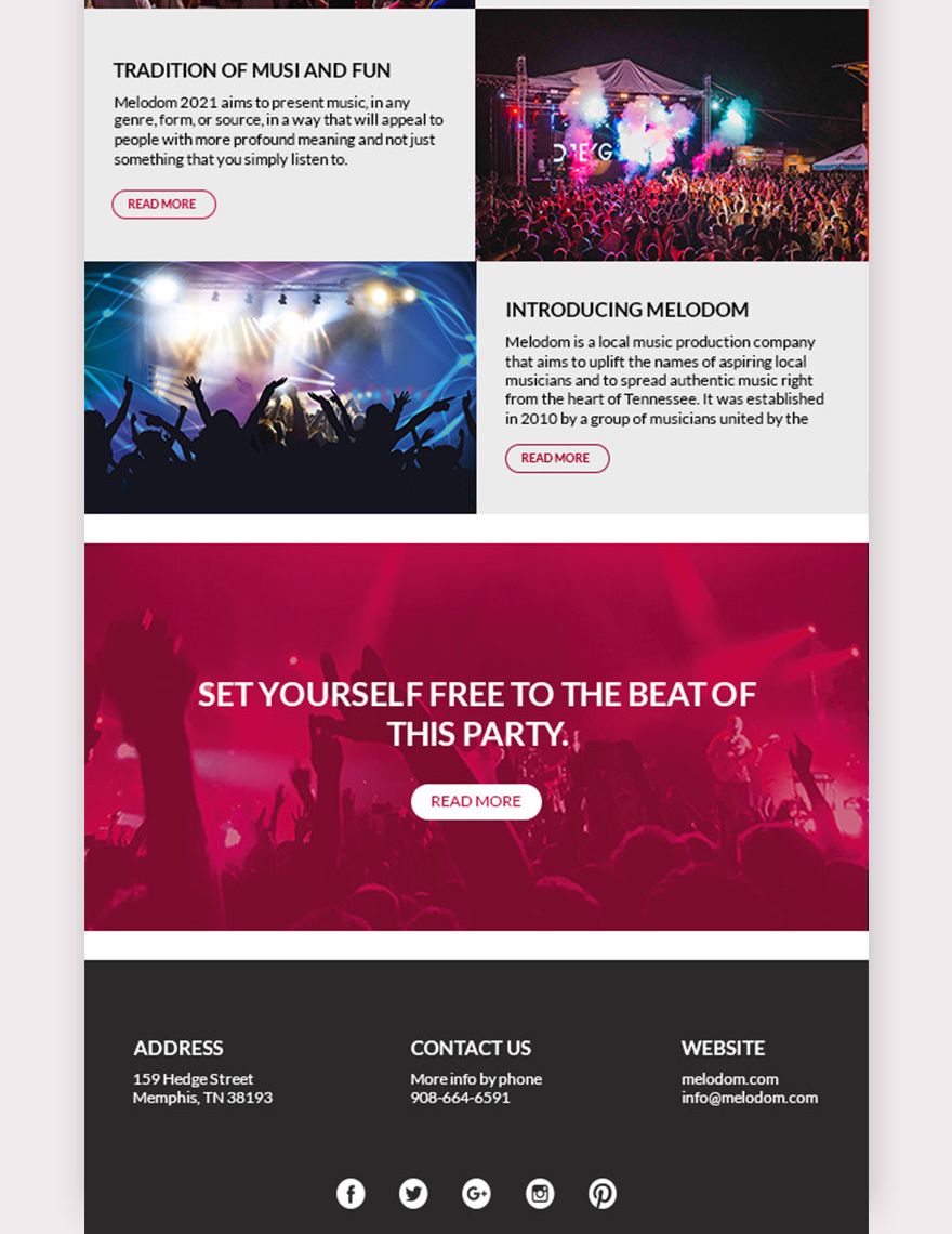 Music Festival Email Newsletter Template