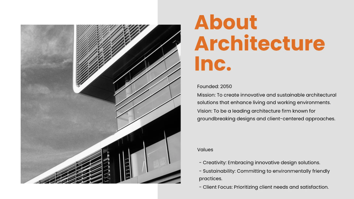 Free Architecture Presentation Template to Edit Online