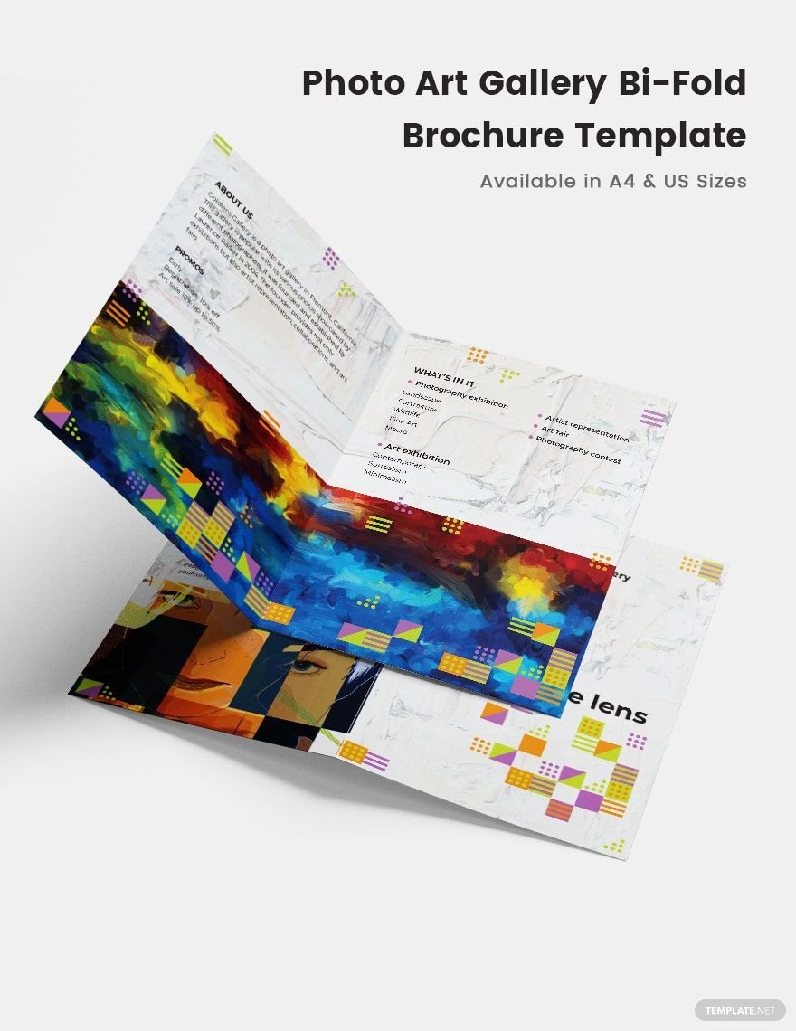 Photo Art Gallery Bi-Fold Brochure Template