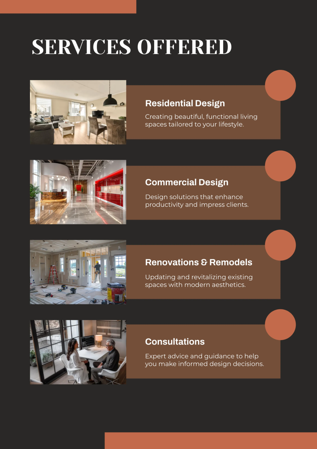 Free Interior Designer Business Profile Template to Edit Online