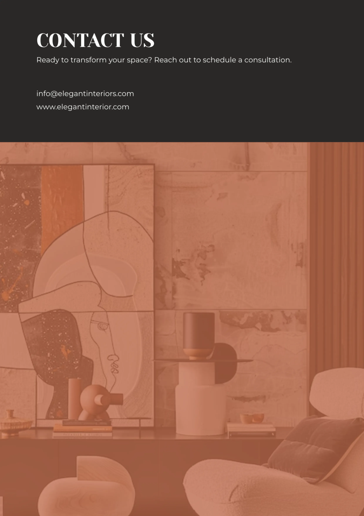 Free Interior Designer Business Profile Template to Edit Online