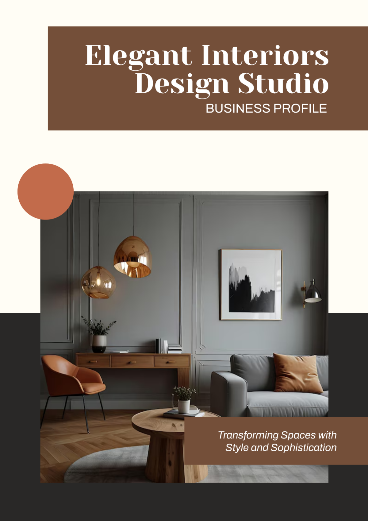 Interior Designer Business Profile Template - Edit Online & Download