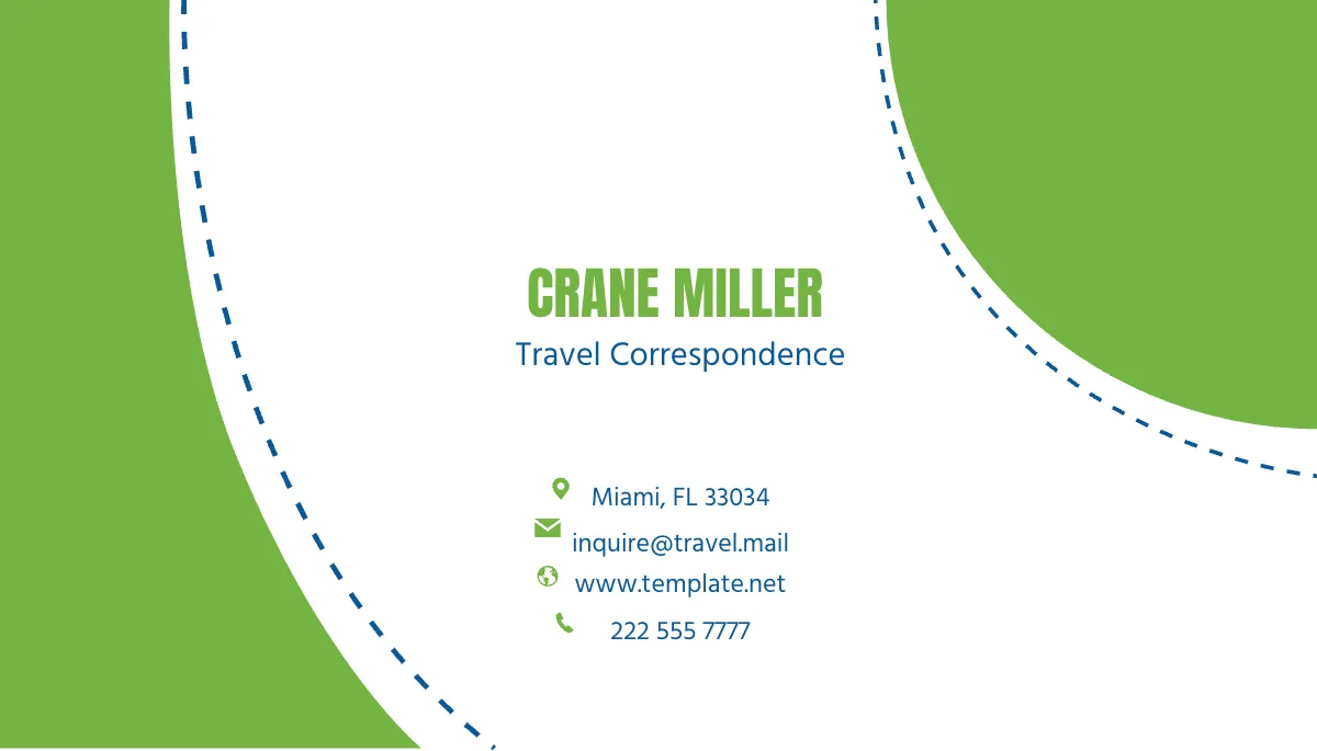 Free Travel Agency Visiting Card Template to Edit Online