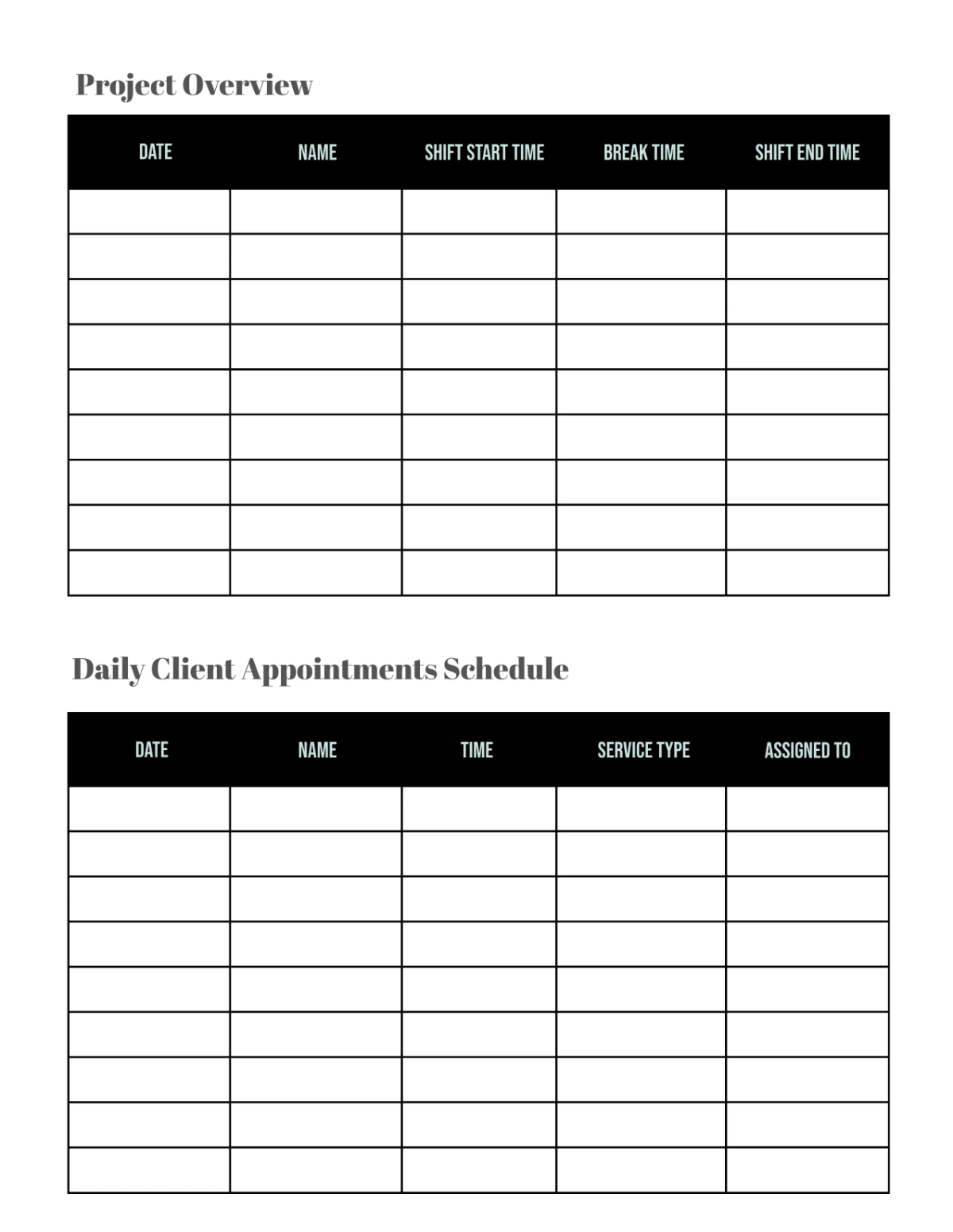 Free Beauty Salon Planner Template to Edit Online
