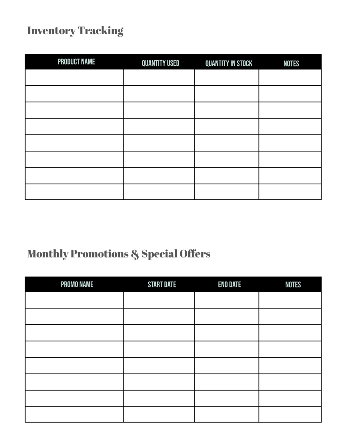 Free Beauty Salon Planner Template to Edit Online