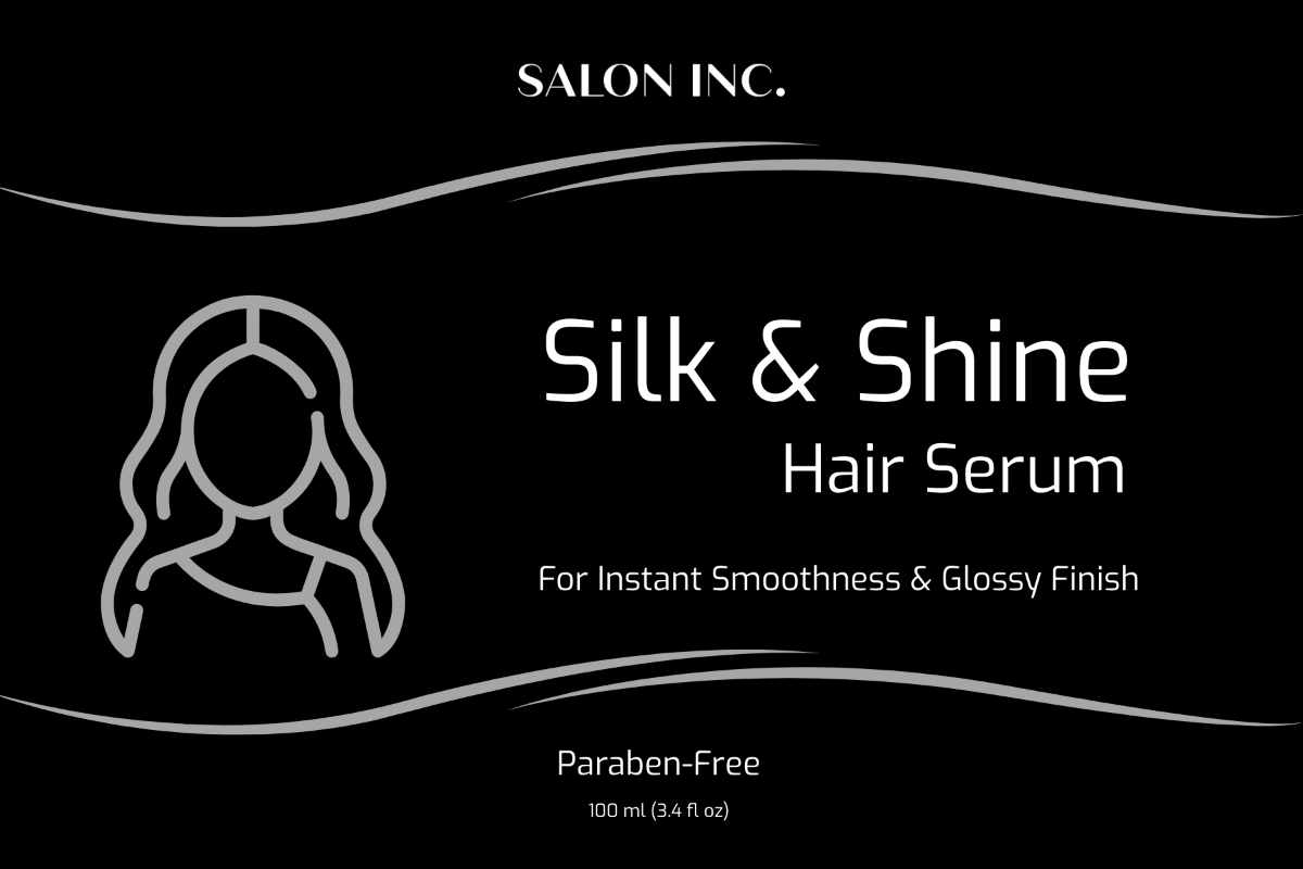 Salon Retail Product Label