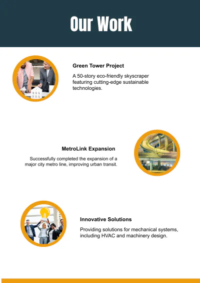 Free Engineering Company Business Profile Template to Edit Online