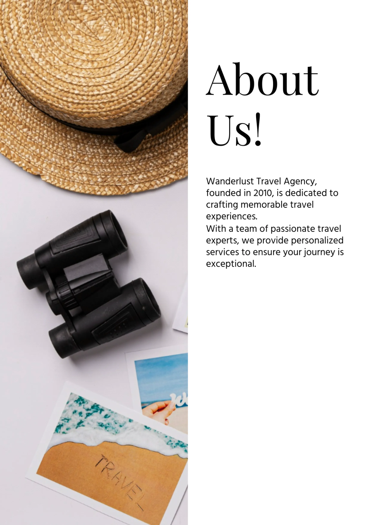 Free Travel Agency Business Profile Template to Edit Online