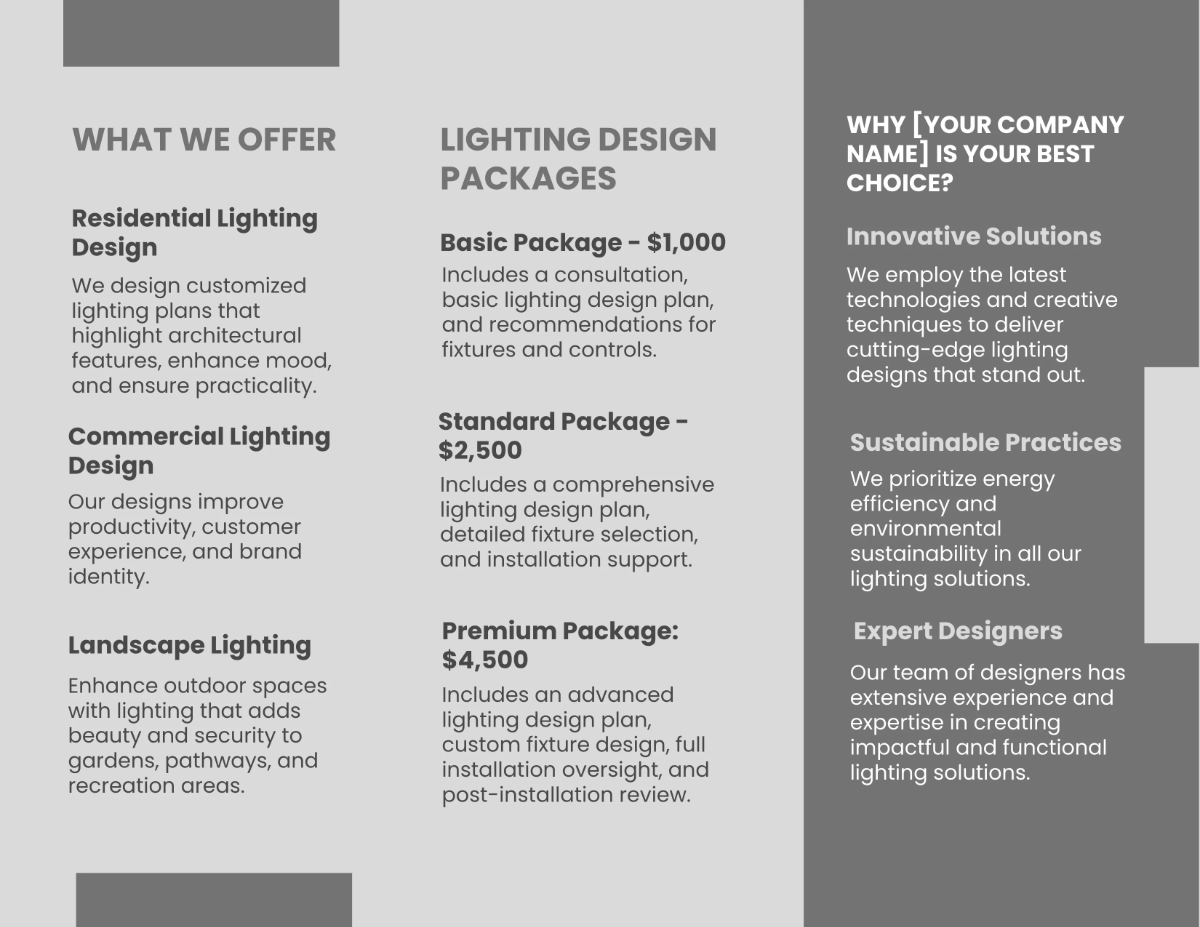 Free Architecture Clean Light Brochure Template to Edit Online