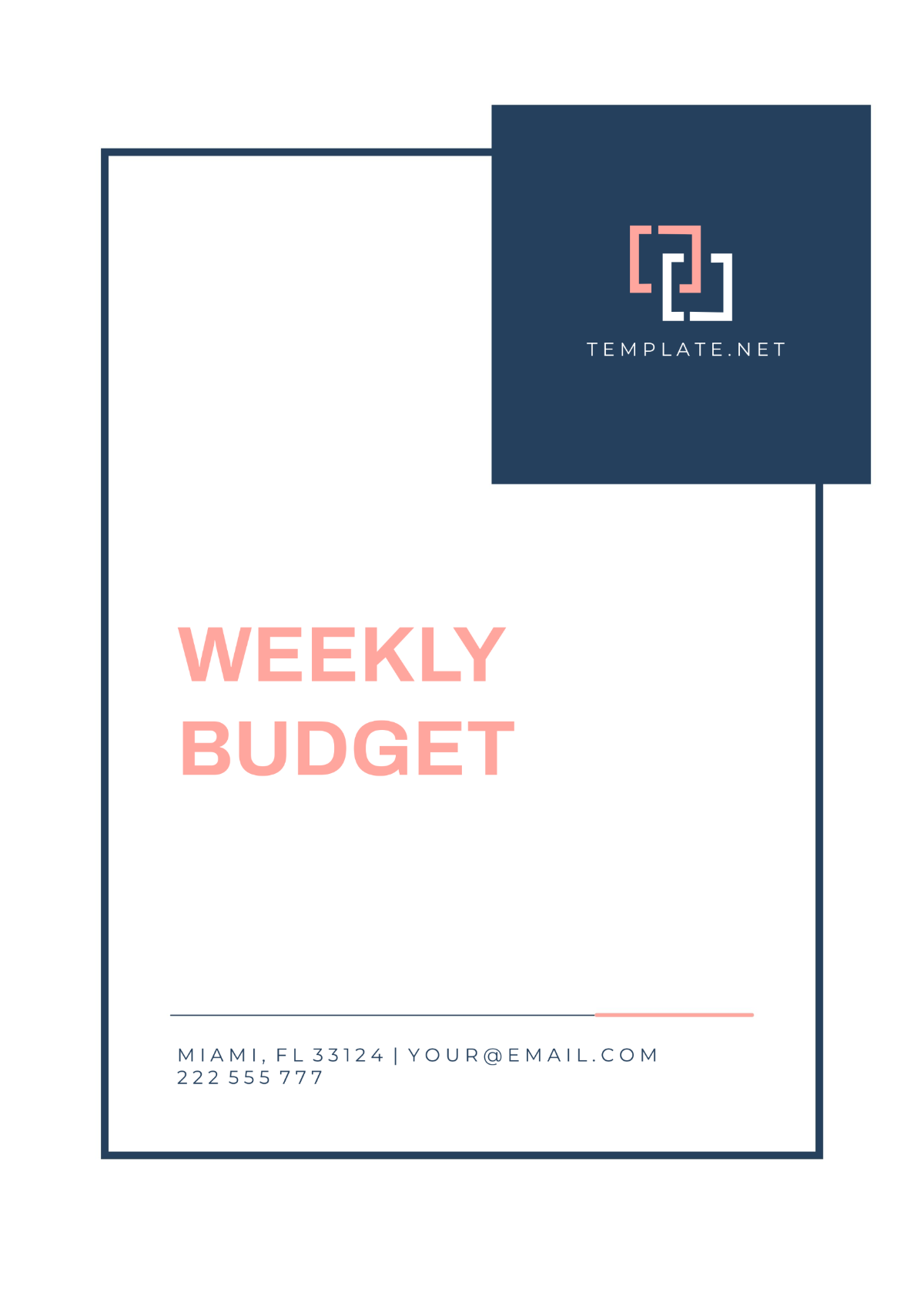 Weekly Budget Outline Template - Edit Online & Download