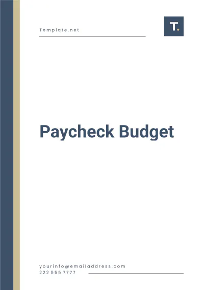 Free Paycheck Budget Template to Edit Online