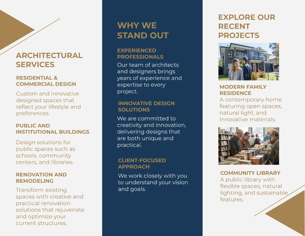 Free Architecture Marketing Brochure Template to Edit Online