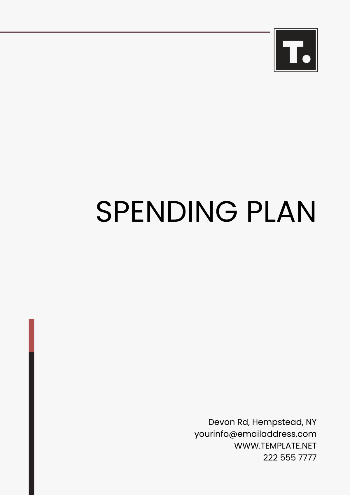 Spending Plan Template - Edit Online & Download