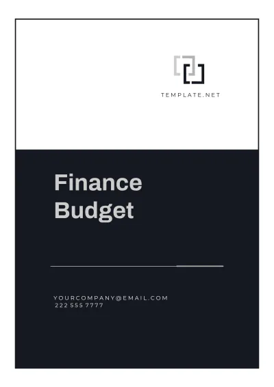 Free Finance Budget Layout Template to Edit Online