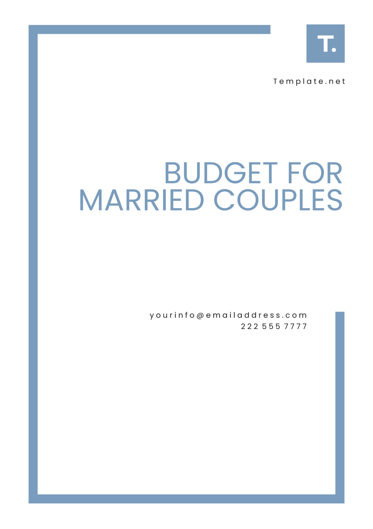 Budget Template for Married Couples - Edit Online & Download