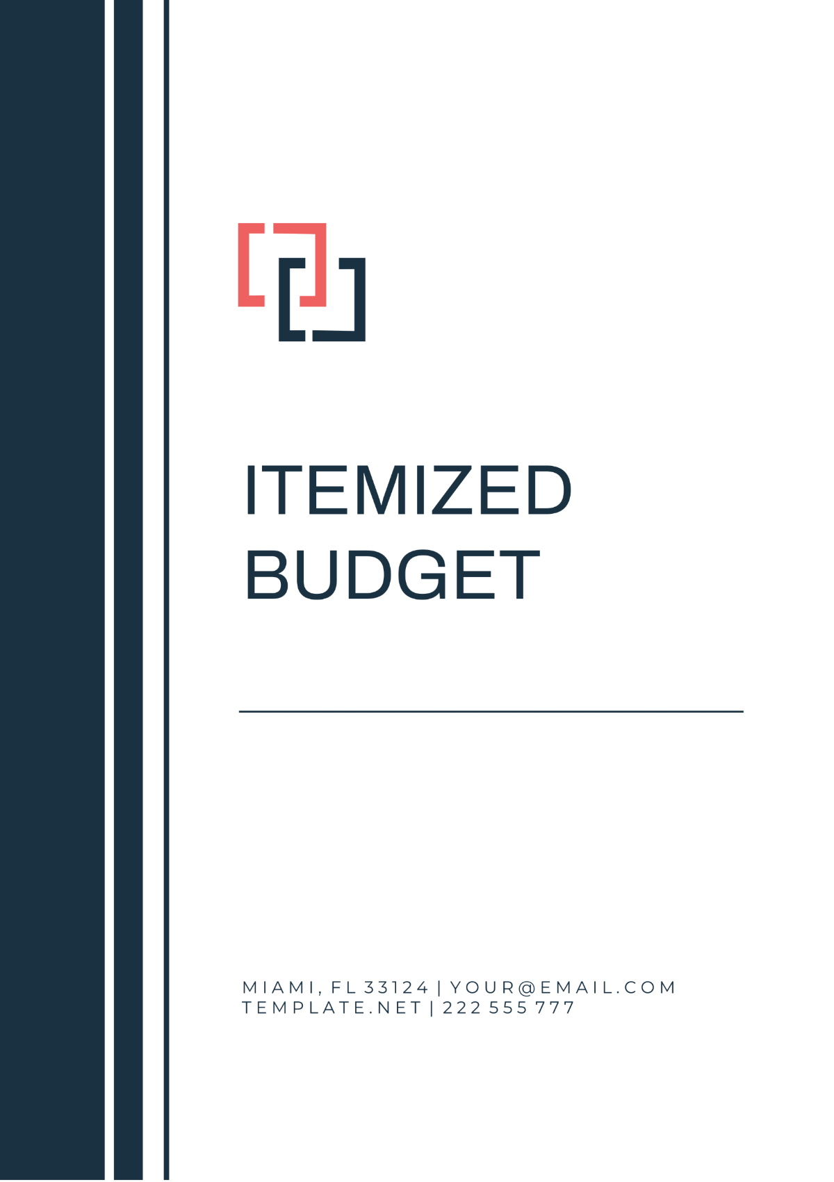 Itemized Budget Format Template - Edit Online & Download