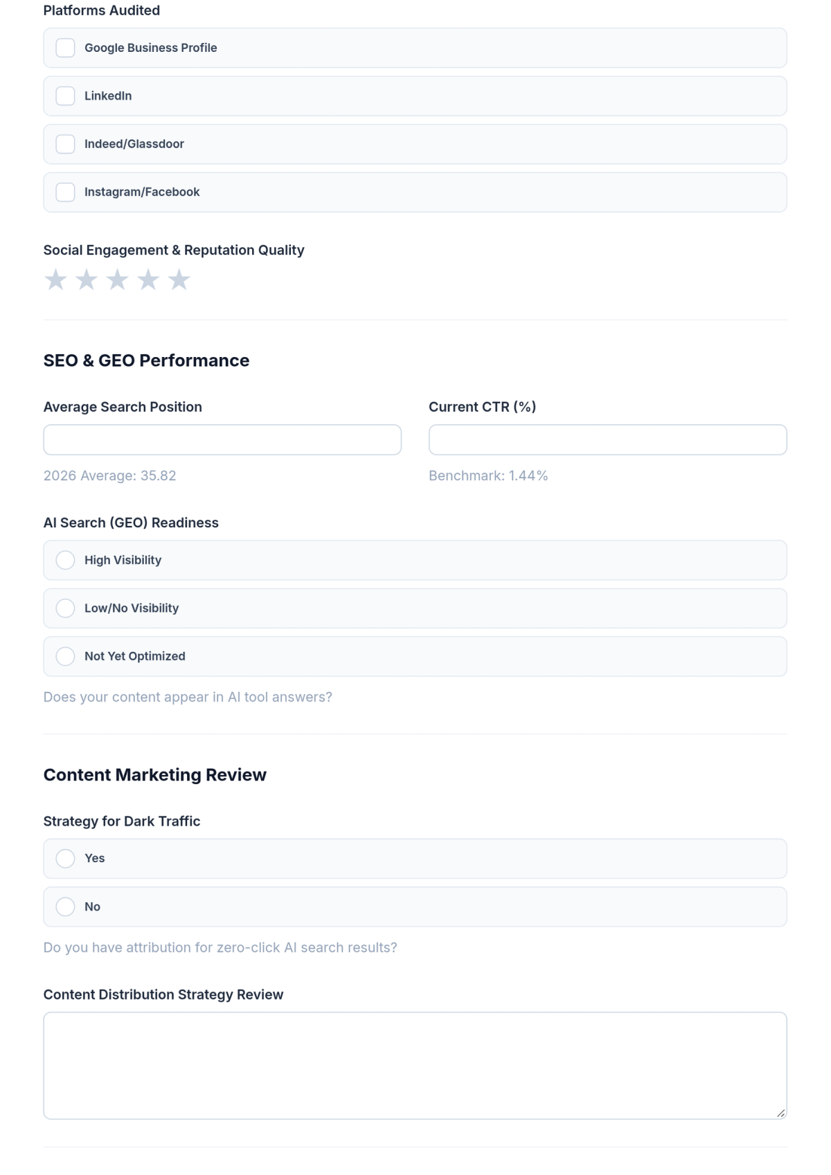 Free Digital Marketing Brand Audit Checklist Template & AI Maker Free Digital Marketing Brand Audit Checklist Template & AI Maker