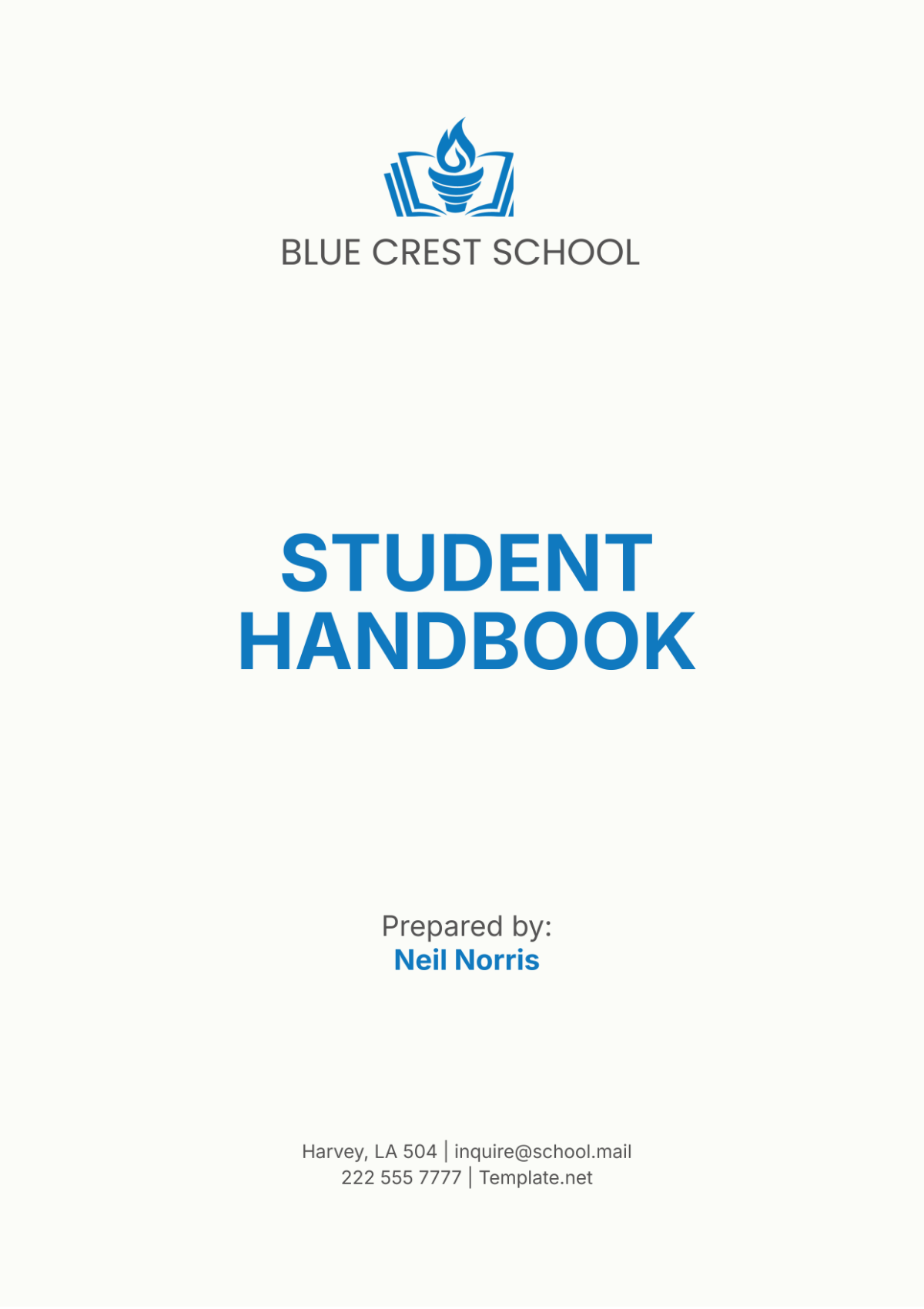 Free Student Handbook Template to Edit Online | Template.net