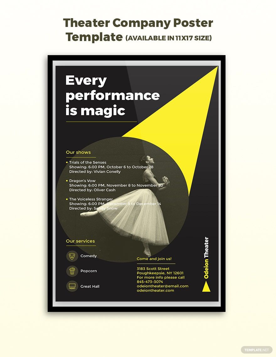 Free Theater Company Poster Template