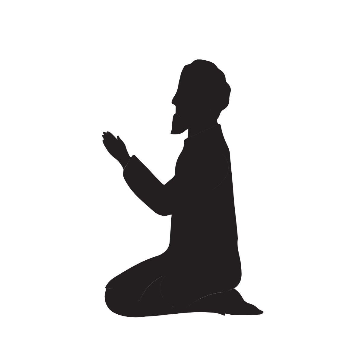 Praying Silhouette Clipart