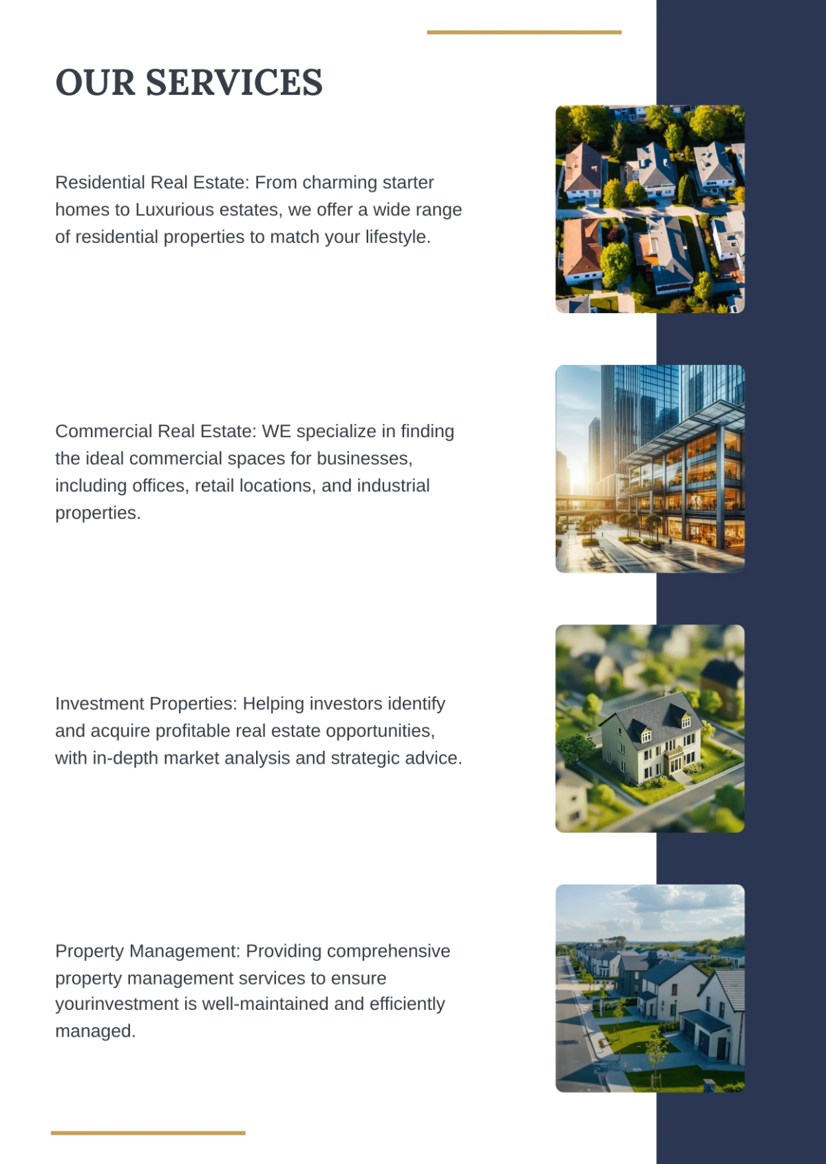 Free Real Estate Business Profile Template to Edit Online