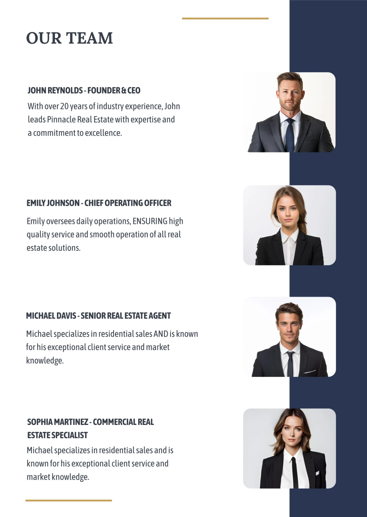 Free Real Estate Business Profile Template to Edit Online