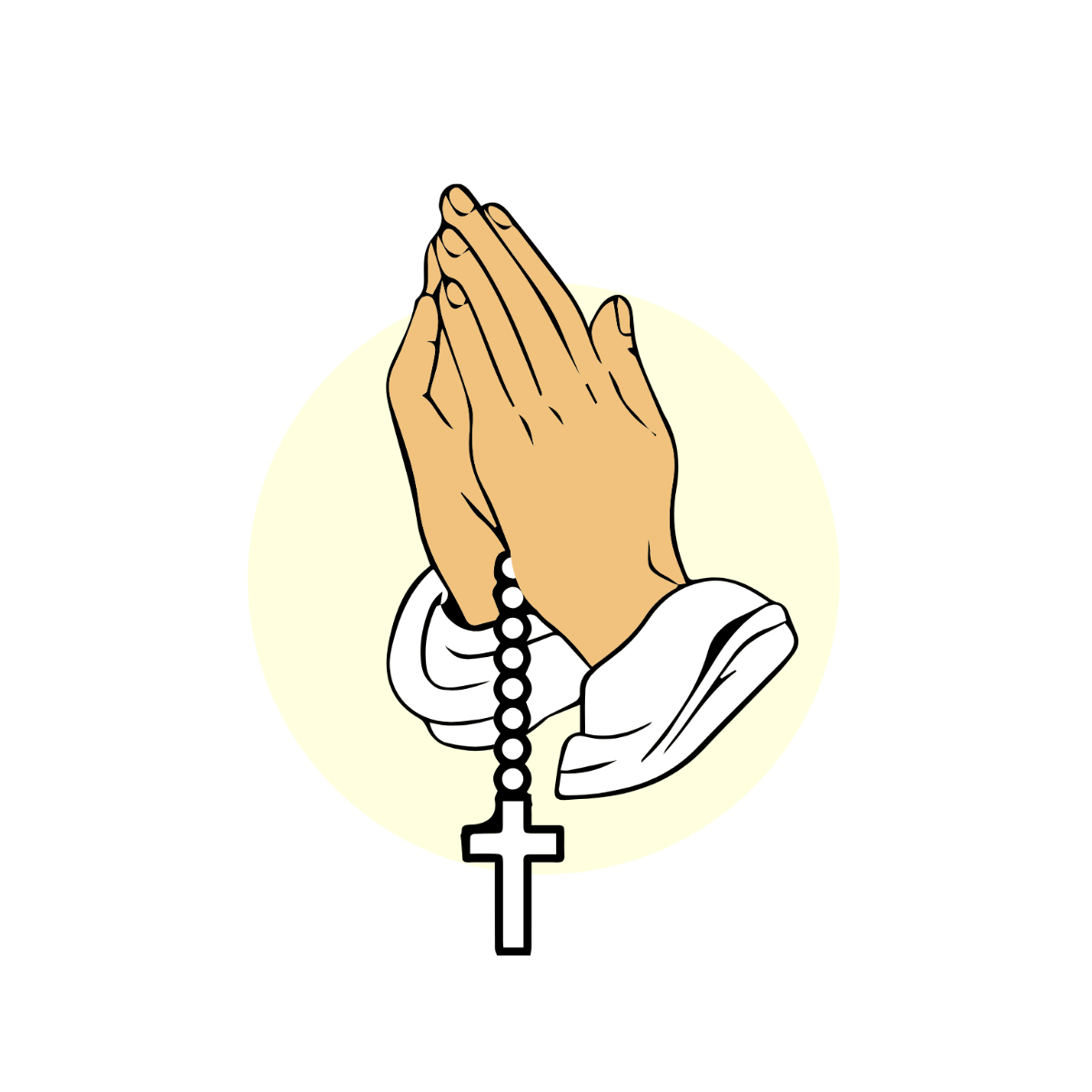 Simple Praying Clipart  - Edit Online | Template.net