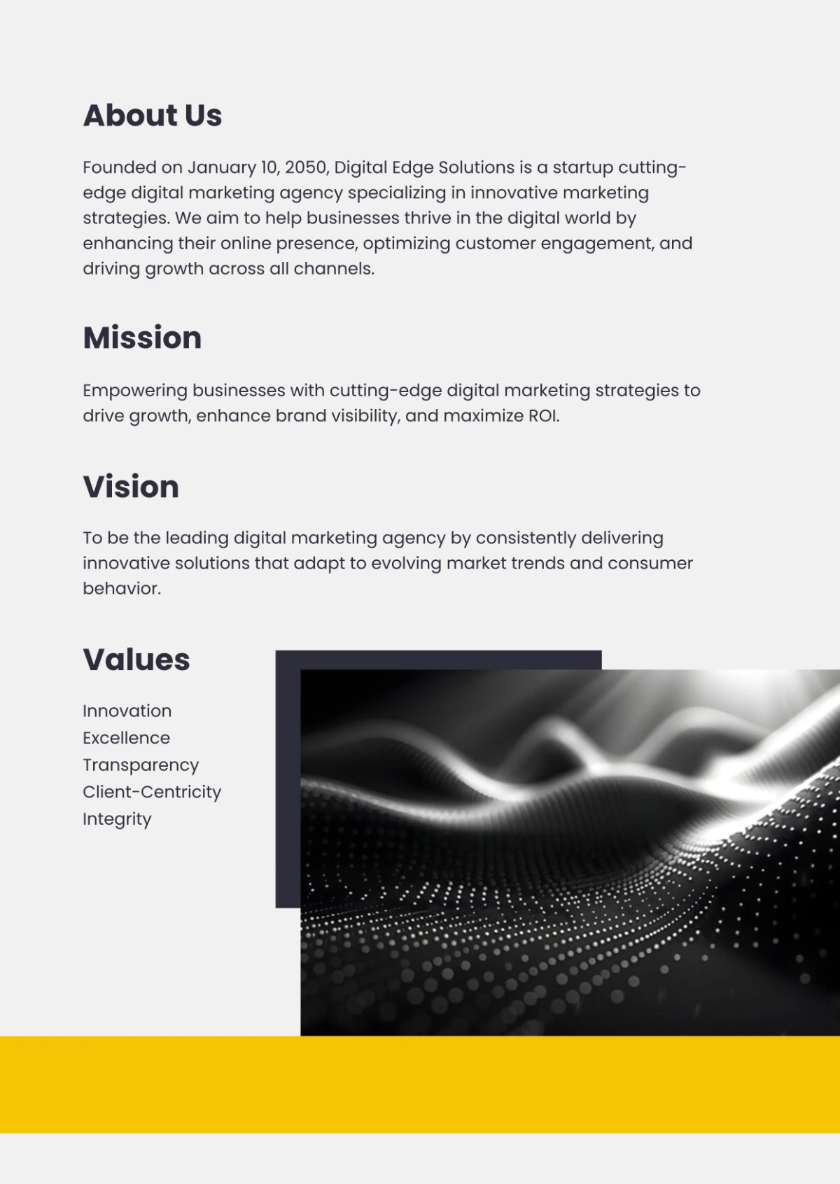 Free New Company Business Profile Template to Edit Online