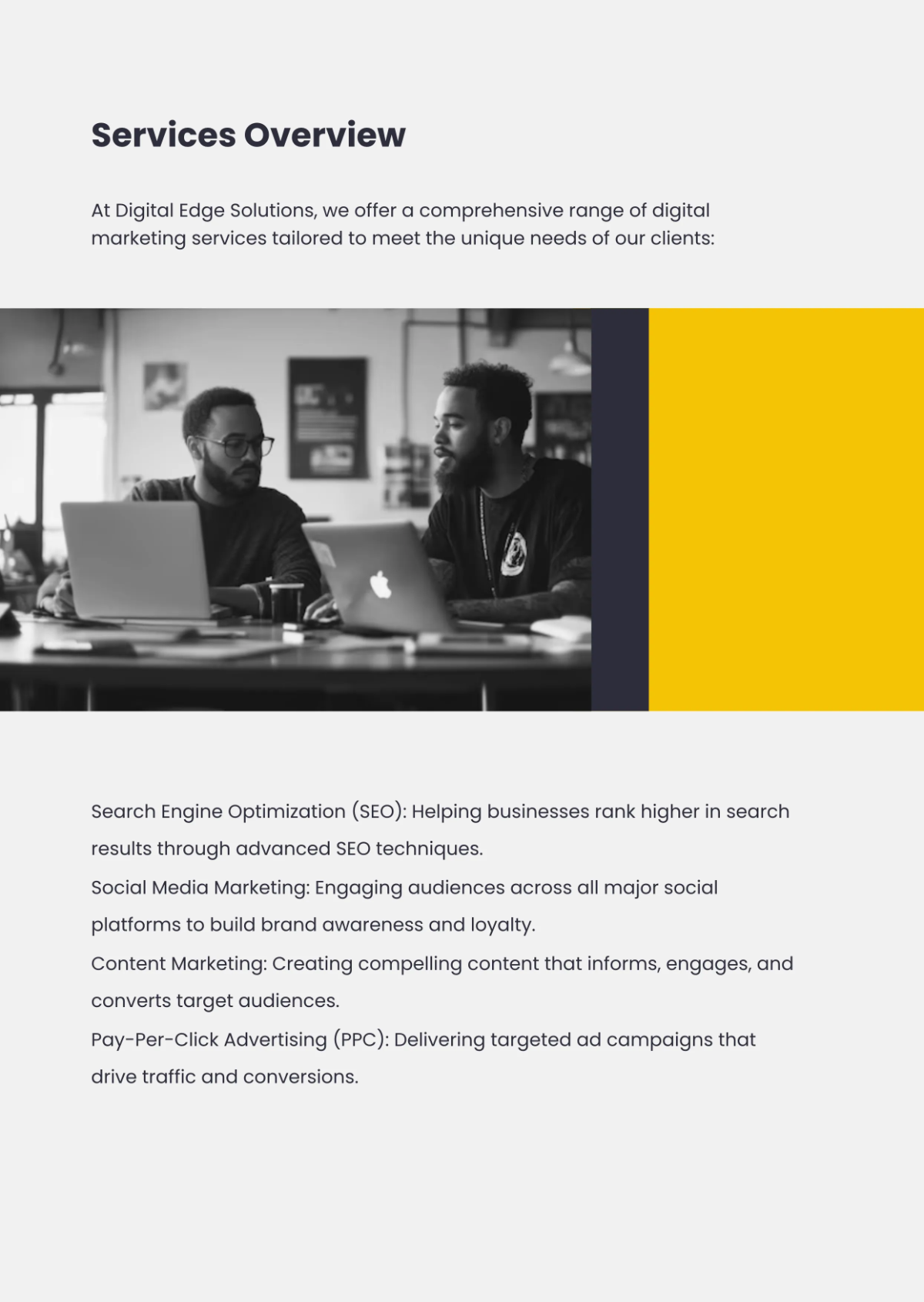 Free New Company Business Profile Template to Edit Online