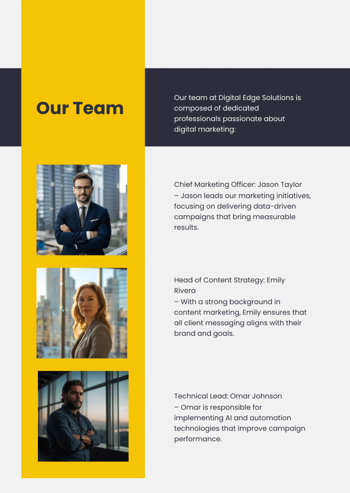 Free New Company Business Profile Template to Edit Online