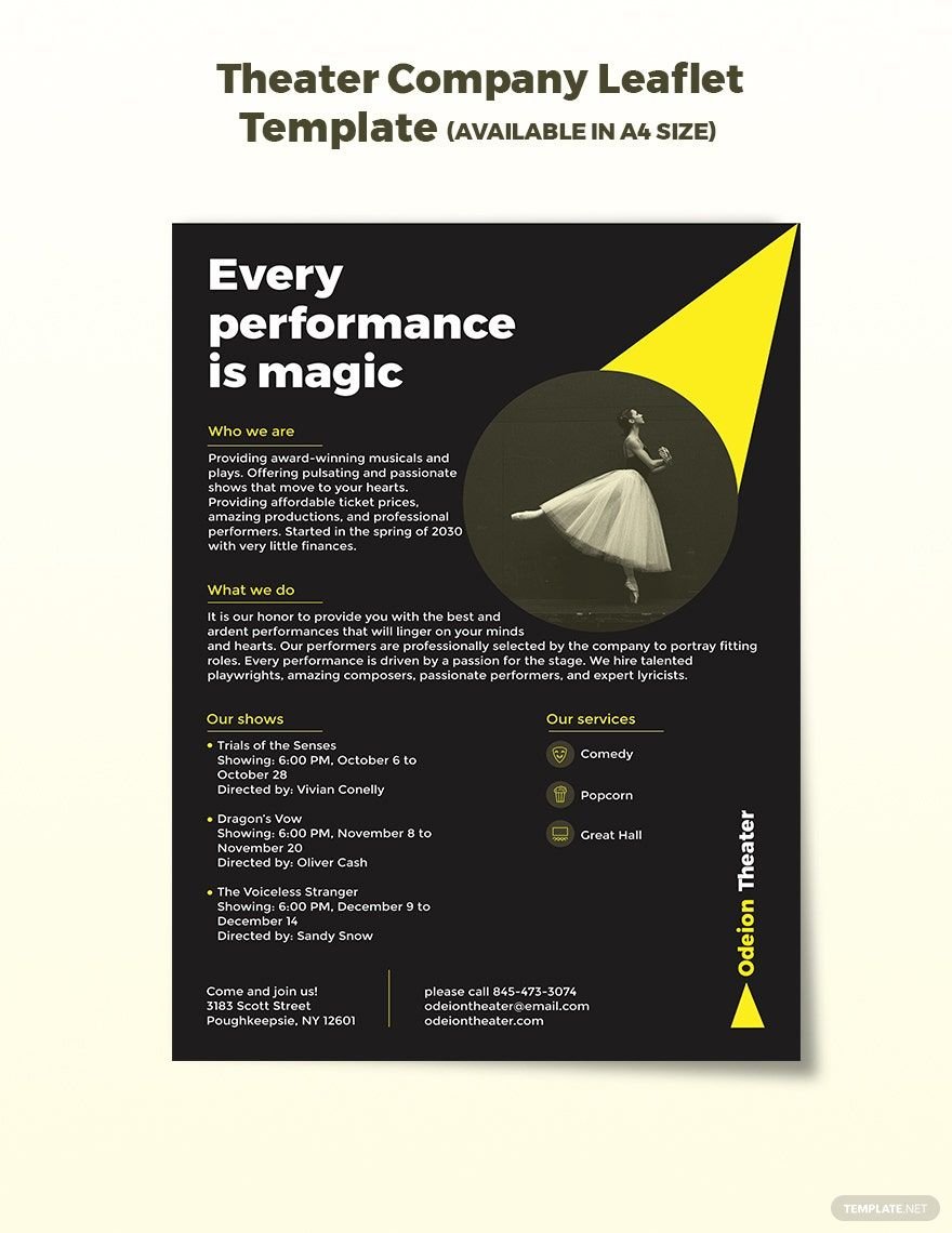 Theater Company Leaflet Template