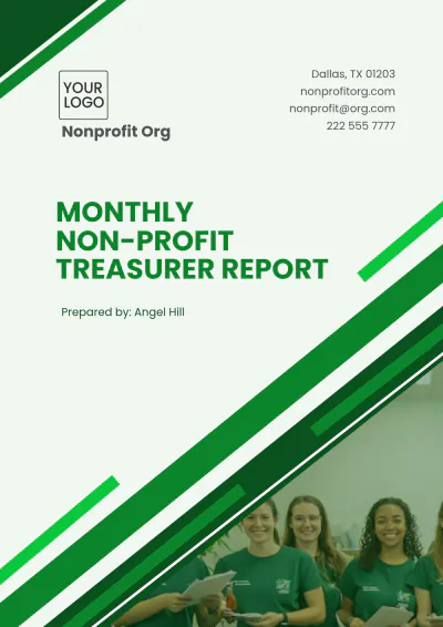 Free Monthly Non-Profit Treasurer Report Template to Edit Online