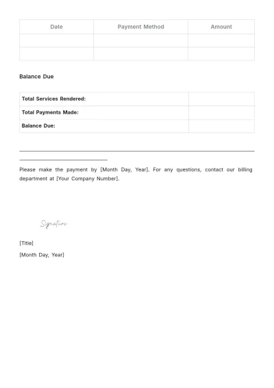 Free Nursing Home Resident Billing Statement Template to Edit Online