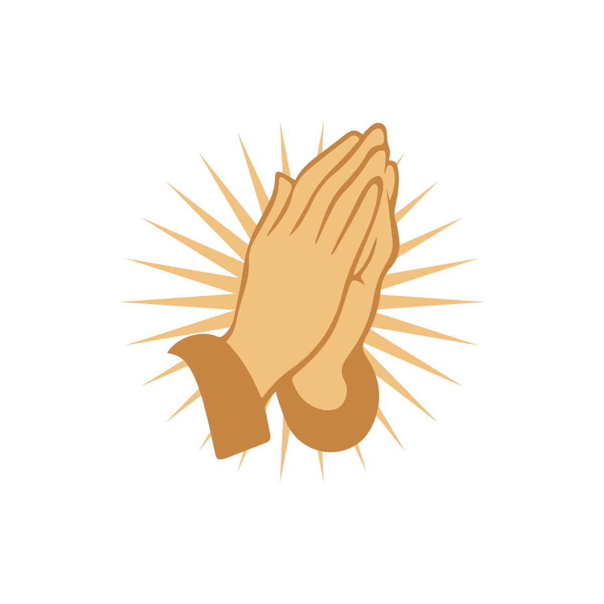 Editable Praying Clipart