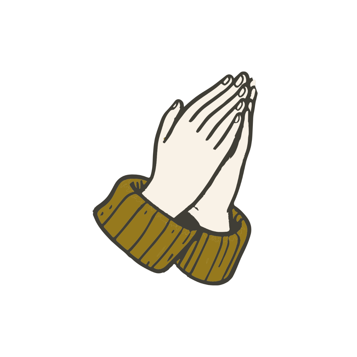 Hand-Drawn Praying Clipart