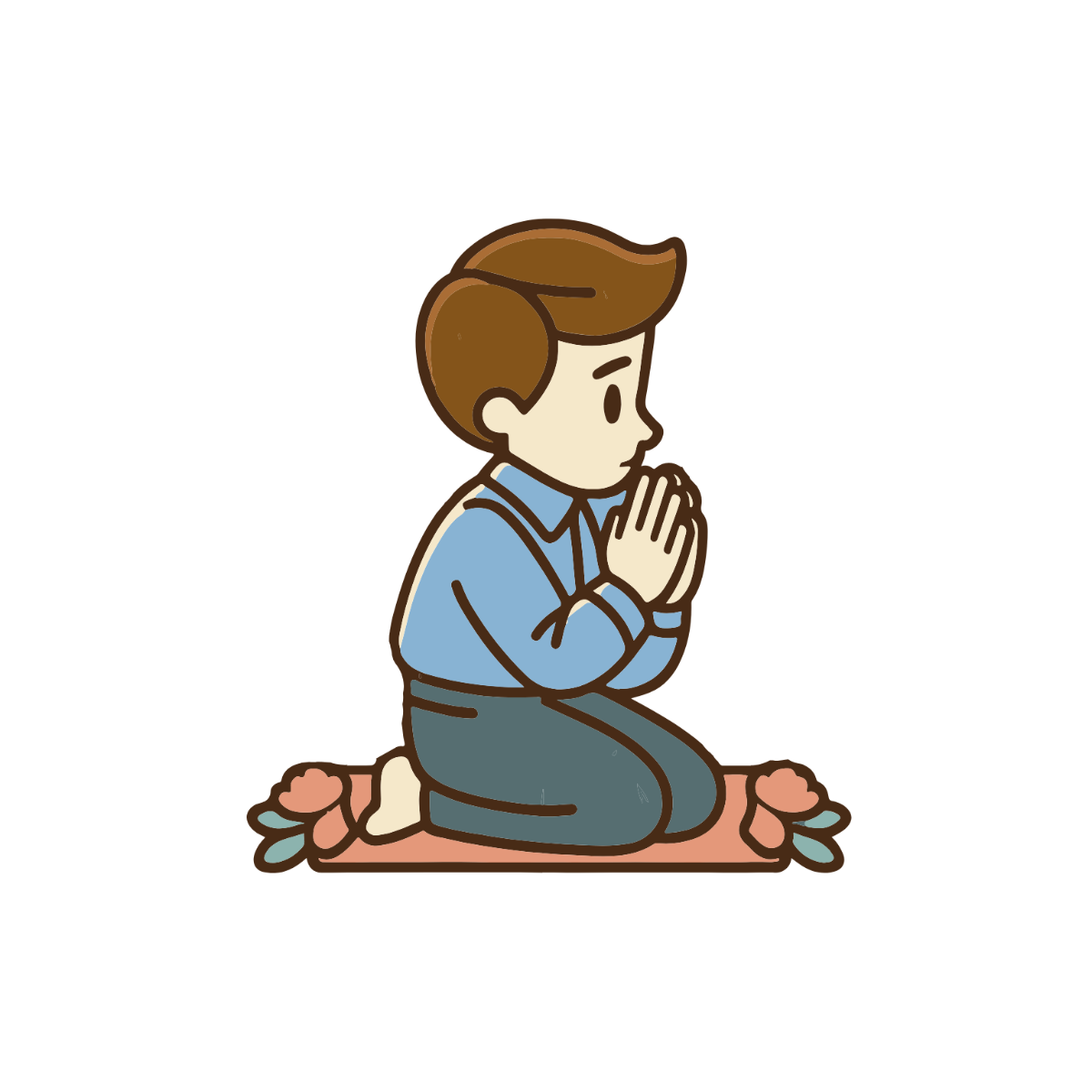 Vintage Praying Clipart