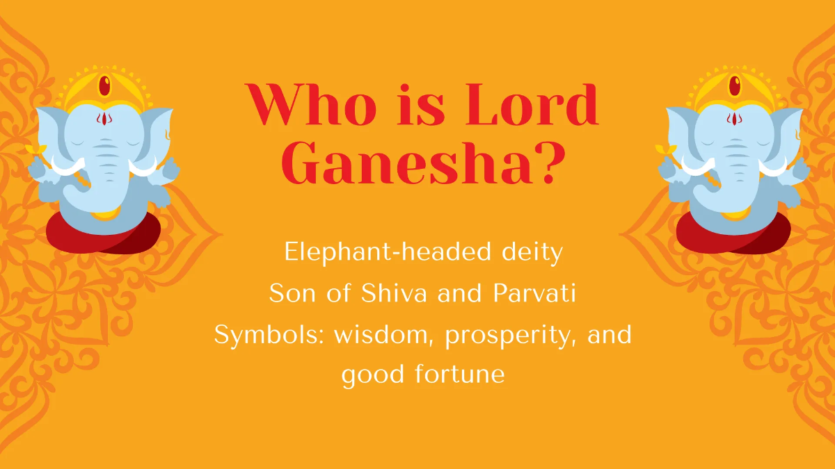 Free Ganesh Chaturthi Presentation Template to Edit Online